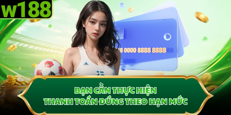 Bạn cần thực hiện thanh toán đúng theo hạn mức