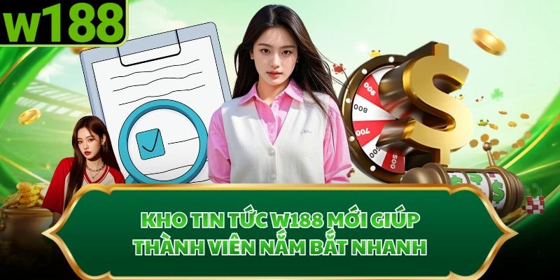 Kho tin tức W188 mới giúp thành viên nắm bắt nhanh